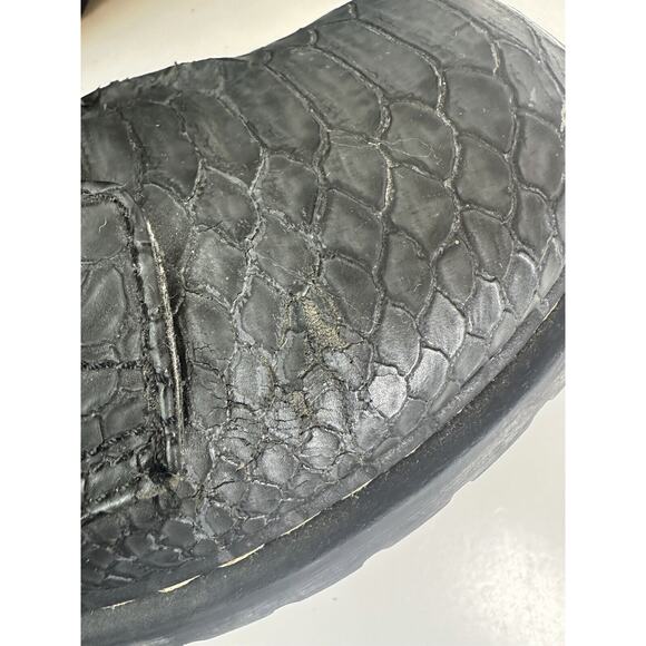 T.U.K. Reptile Pattern Combat Boot Y2k 90's Grunge Punk Gray US Women's Size 10 - Picture 13 of 16